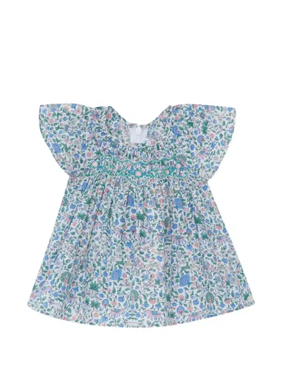 Tartine Et Chocolat Babies' Liberty-print Smocked Blouse In Multi