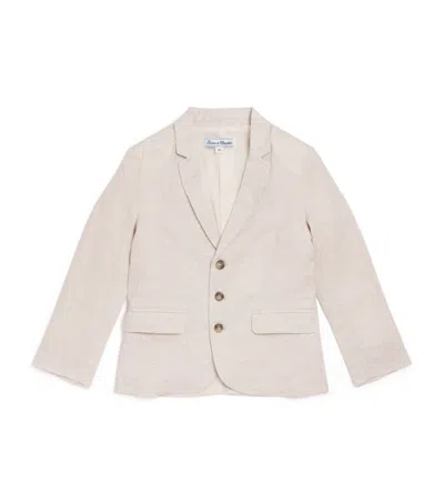Tartine Et Chocolat Kids' Linen Blazer In Neutral