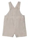 Tartine Et Chocolat Linen Dungarees In Neutral