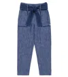 Tartine Et Chocolat Linen Pants In Bleu Chambray