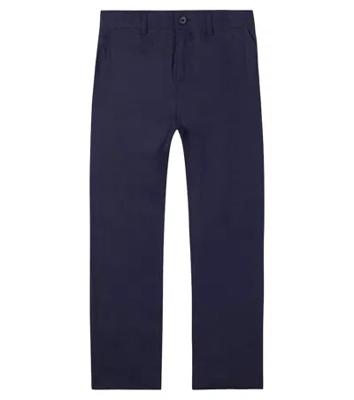 Tartine Et Chocolat Kids' Linen Pants In Blue