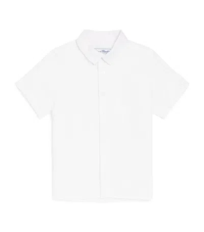 Tartine Et Chocolat Kids' Linen Short-sleeve Shirt In White