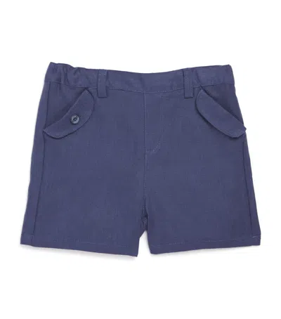 Tartine Et Chocolat Kids' Linen Shorts In Blue