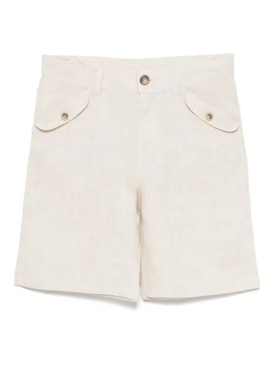 Tartine Et Chocolat Kids' Linen Trousers In Neutrals