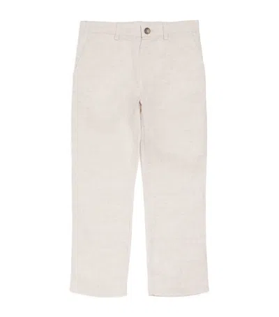 Tartine Et Chocolat Kids' Linen Trousers In Neutral