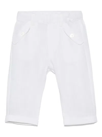 Tartine Et Chocolat Babies' Linen Trousers In White