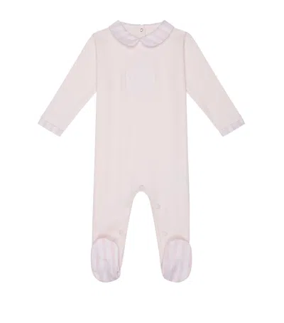Tartine Et Chocolat Kids' Logo Embroidered All-in-one In Pink