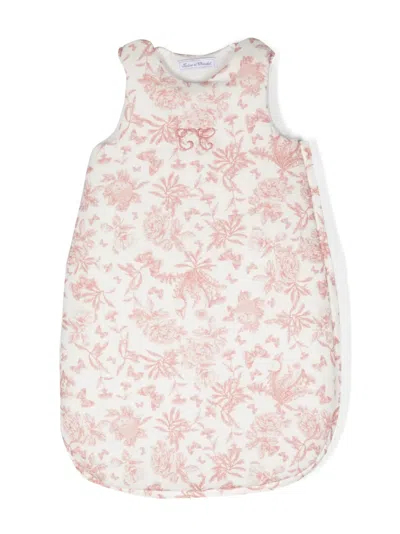Tartine Et Chocolat Logo-embroidered Floral-print Sleep Bag In Pink