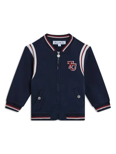 Tartine Et Chocolat Babies' Logo-patch Jacket In Blue
