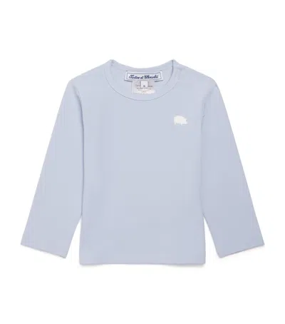 Tartine Et Chocolat Kids' Logo Swim Top In Blue