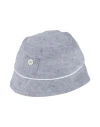 Tartine Et Chocolat Man Hat Slate Blue Size 18.9 Cotton In Blue