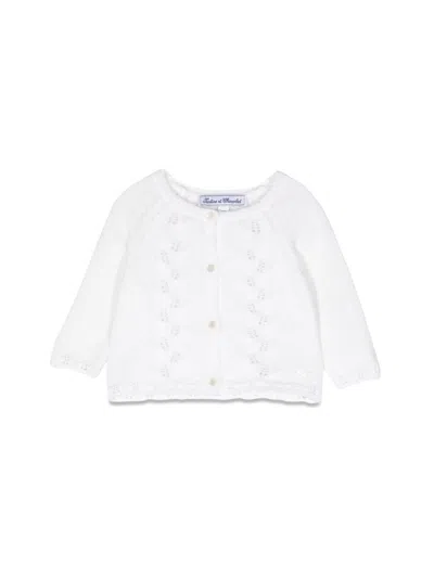 Tartine Et Chocolat Mini Cardigan For Baby Girls In White