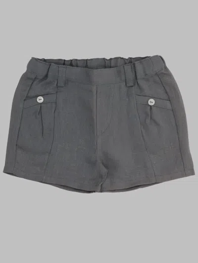 Tartine Et Chocolat Mini Linen Shorts For Baby Boys In Gray