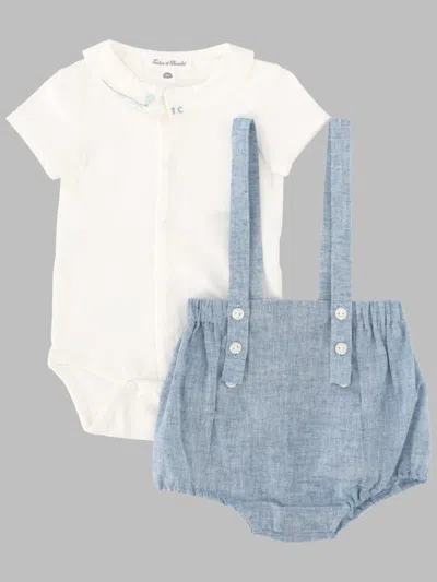 Tartine Et Chocolat Mini Short Jumpsuit For Baby Girls In Multi