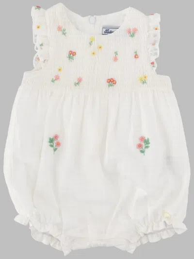 Tartine Et Chocolat Mini Short Romper For Girls In White