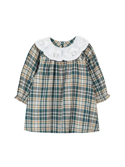 Tartine Et Chocolat Babies' M/l Collar Dress In Azure