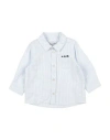 Tartine Et Chocolat Newborn Boy Shirt Sky Blue Size 3 Cotton In White