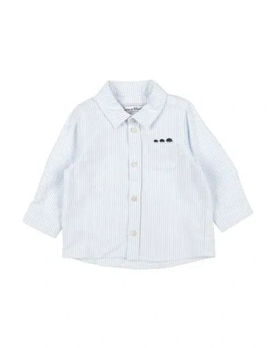 Tartine Et Chocolat Babies'  Newborn Boy Shirt Sky Blue Size 3 Cotton In White