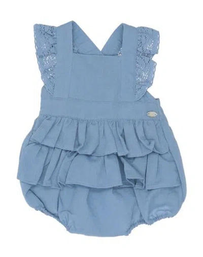 Tartine Et Chocolat Newborn Girl Baby Jumpsuits & Overalls Sky Blue Size 1 Linen, Cotton