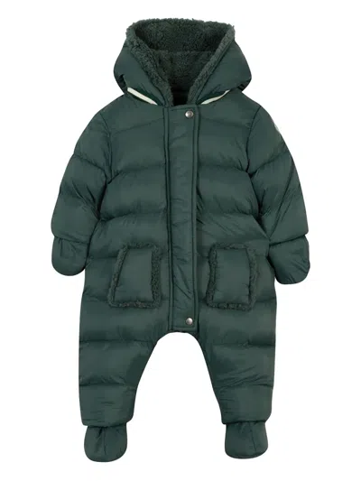 Tartine Et Chocolat Babies' Onesies Padded Jacket In Green