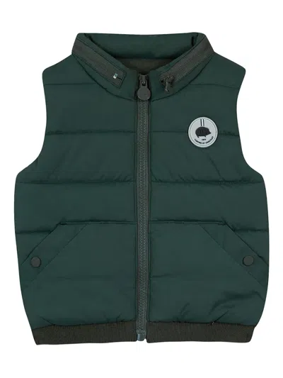 Tartine Et Chocolat Kids' Padded Gilet In Green