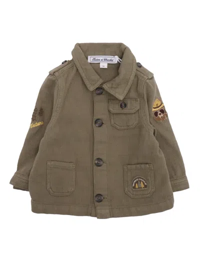 Tartine Et Chocolat Kids' Parka Jacket In Green