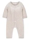Tartine Et Chocolat Patterned-intarsia Romper In Neutrals