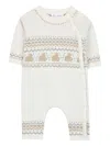 Tartine Et Chocolat Patterned-intarsia Romper In White