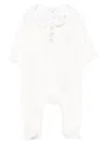 Tartine Et Chocolat Peter Pan-collar Bow Romper In White
