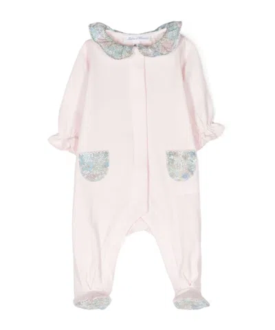 Tartine Et Chocolat Babies' Peter Pan Collar Cotton Pajamas In White