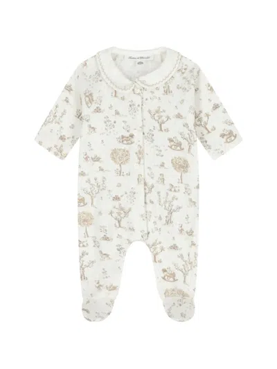Tartine Et Chocolat Babies' Peter Pan-collar Pajama In Neutral