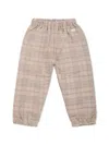 Tartine Et Chocolat Plaid Cotton Trousers In Neutrals