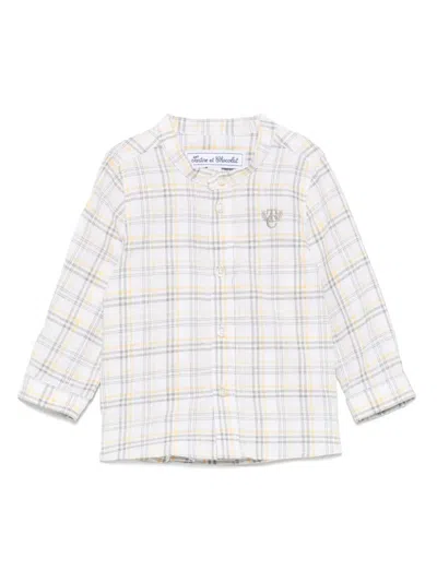 Tartine Et Chocolat Babies' Plaid Shirt In Neutrals