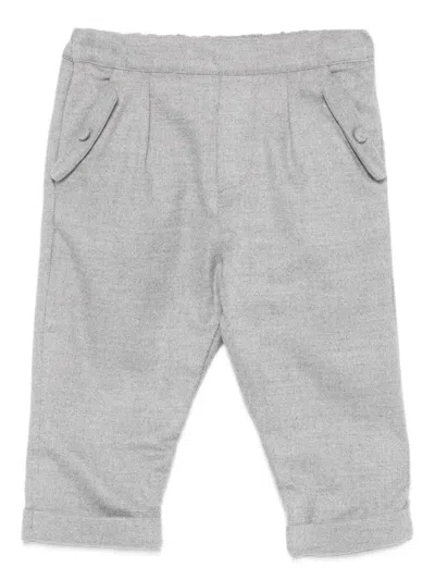 Tartine Et Chocolat Babies' Pleat-detail Trousers In Gray