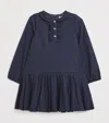 Tartine Et Chocolat Pleated Drop-waist Dress In Blue