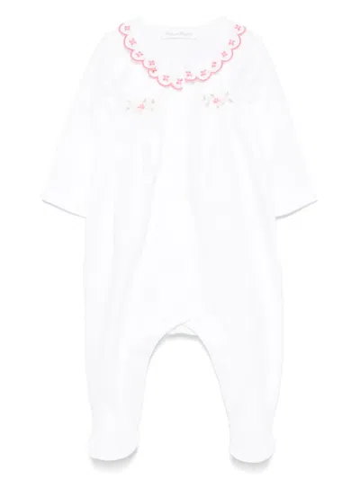 Tartine Et Chocolat Babies' Pleated Pajamas In White
