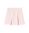 Tartine Et Chocolat Pleated Tweed Skirt In Pink