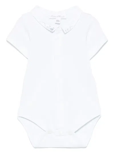 Tartine Et Chocolat Babies' Pointed-collar Body In Blue