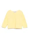 Tartine Et Chocolat Pointelle-knit Cardigan In Yellow