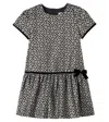 Tartine Et Chocolat Polka-dot Cotton-blend Dress In Gray