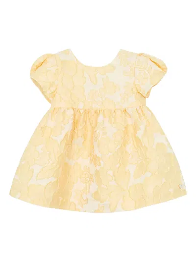 Tartine Et Chocolat Babies' Pollen-embrodery Dress In Yellow