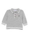 Tartine Et Chocolat Polo-neck Knitted Top In Gray