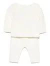 Tartine Et Chocolat Purl-knit Trousers Set (set Of Two) In White
