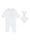 Tartine Et Chocolat Rabbit-embroidered Cotton Romper In White