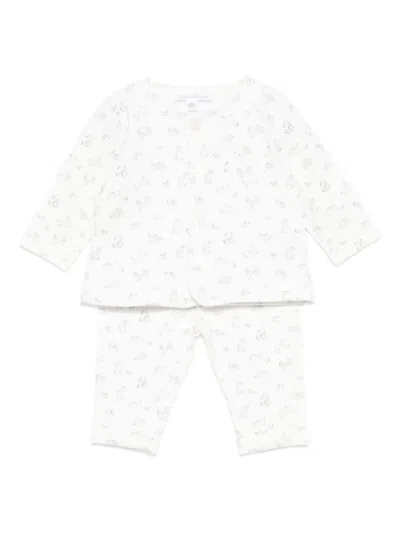 Tartine Et Chocolat Babies' Rabbit-print Trouser Set In Neutral