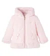 Tartine Et Chocolat Reversible Faux Fur-trimmed Puffer Jacket In Pink