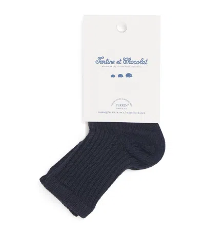 Tartine Et Chocolat Kids'  Ribbed Ankle Socks In Pattern