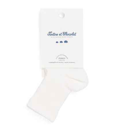 Tartine Et Chocolat Kids'  Ribbed Ankle Socks In White