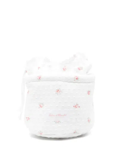 Tartine Et Chocolat Kids' Rose-print Bucket Bag In White