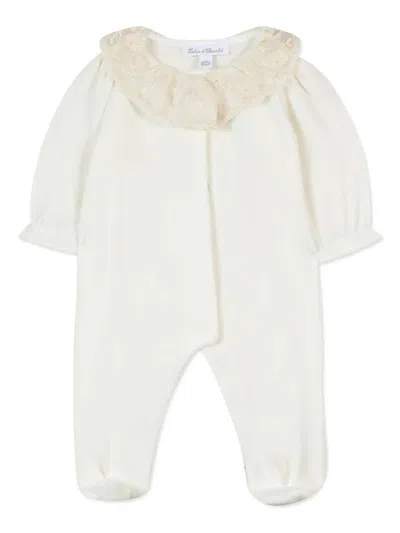 Tartine Et Chocolat Babies' Ruffle-detailing Pajamas In Neutrals